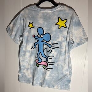 Keith Haring Blue Tie-Dye Kids T-shirt